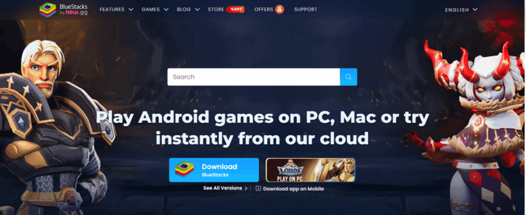 bluestacks emulator for BGMI homepage screenshot